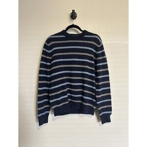 Brooks Brothers 346 Mens Large Crew Neck Wool Blend Sweater Striped